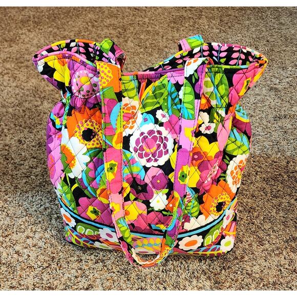 Vera Bradley HTF Va Va Bloom Laura Gathered Cinch Tote Excellent Used Condition - Picture 2 of 15